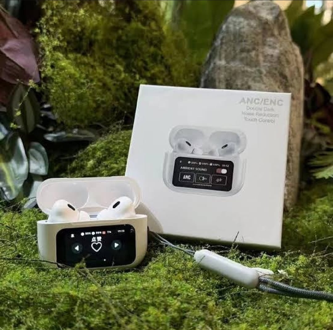 A9 Pro ANC/ENC Display Wireless Earbuds - With Free Cash on Delivery