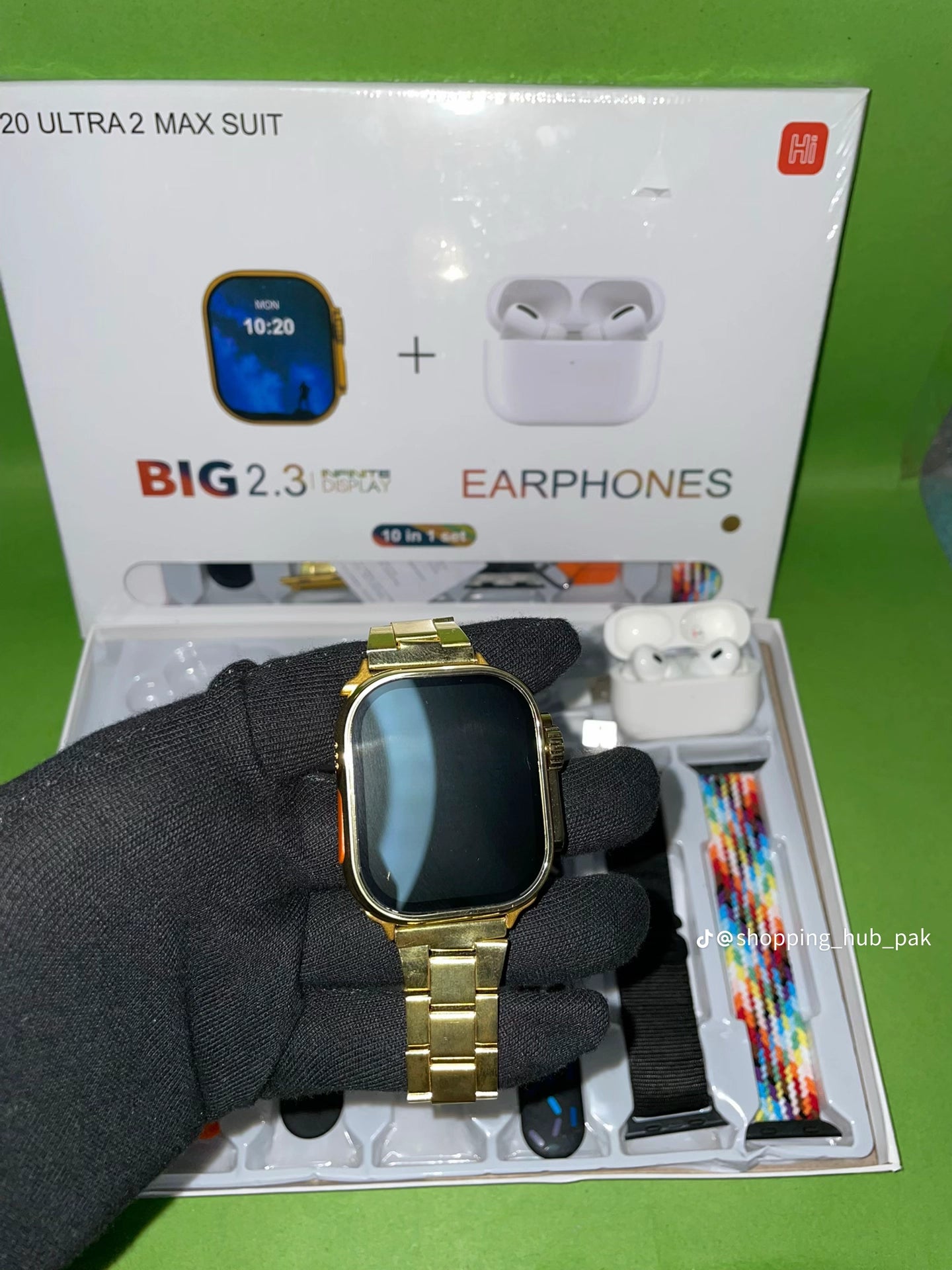 i20 Ultra2 Max 10-in-1 Smartwatch + Earbuds | Free Cash on Delivery