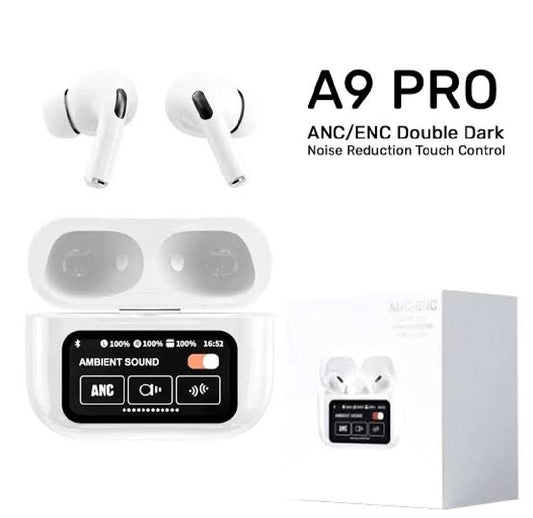 A9 Pro ANC/ENC Display Wireless Earbuds - With Free Cash on Delivery